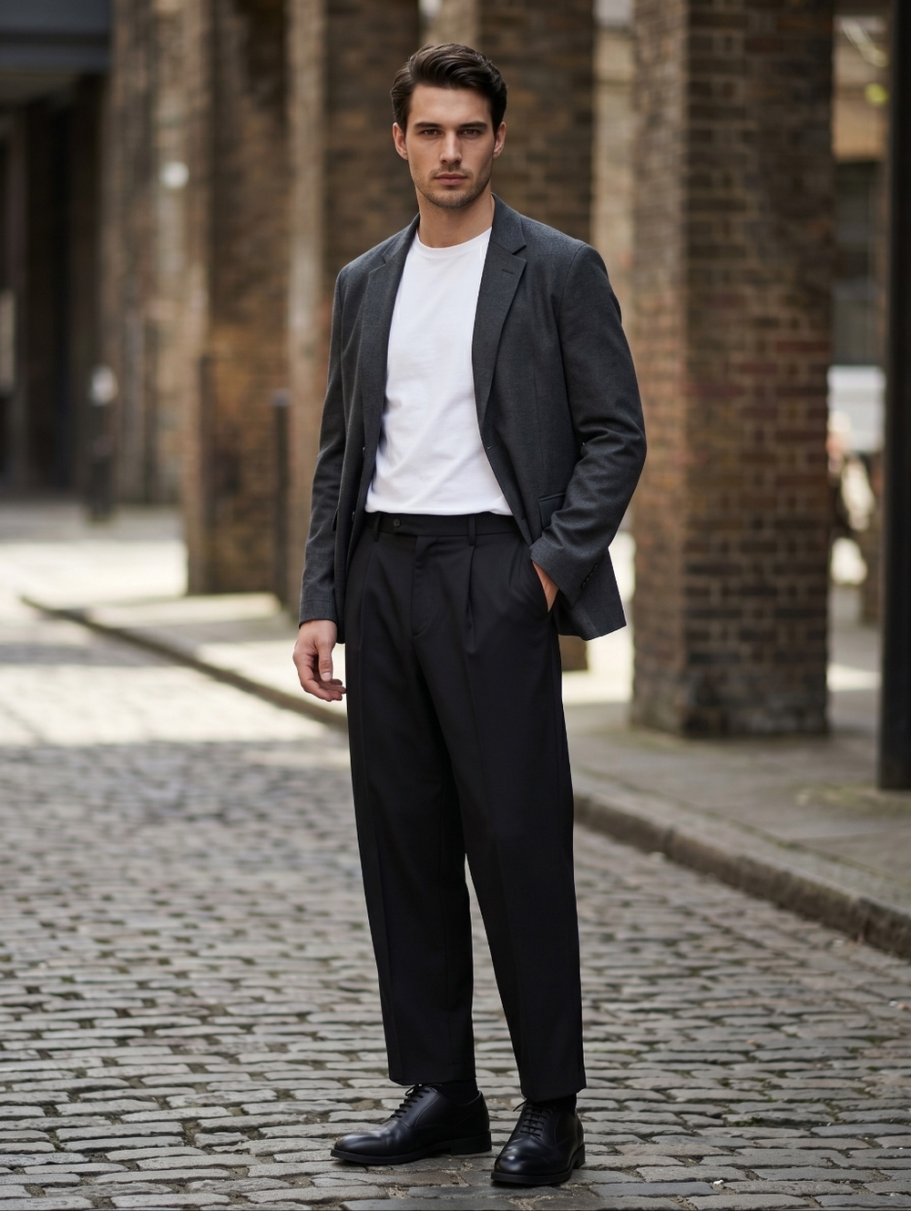 EUC Armani Size 44 (US32-33) Black Pleated Trousers!